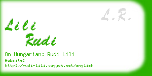 lili rudi business card